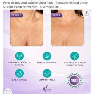 Anti-wrinkle overnight silicone patch for neck and décolleté